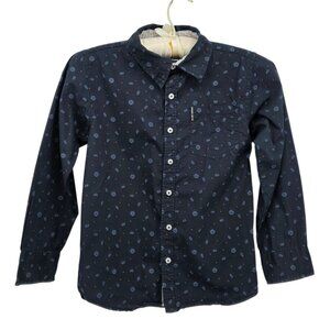 Ben Sherman Boys 8 Shirt Paisley Pattern Black Blue Red Button Down Long Sleeve
